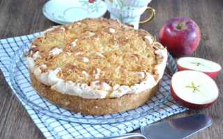 Яблочный пирог с заварным кремом (Шарлотка по-польски)