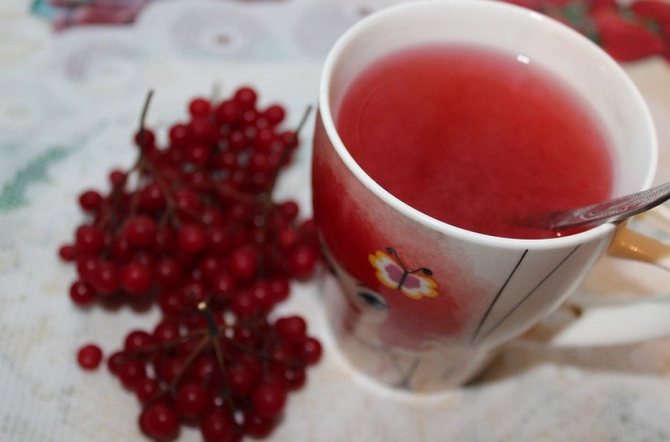 Чай с калиновым сиропом